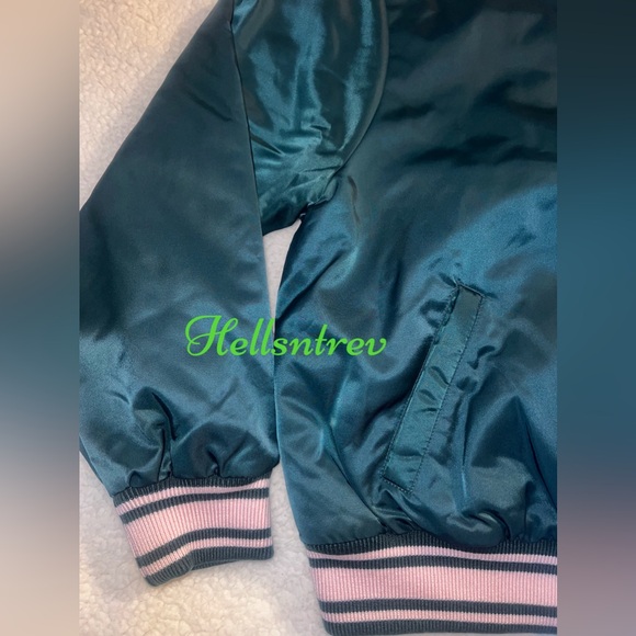 Victoria’s Secret PINK VARSITY JACKET DEEP FOREST LIMITED EDITION SIZE SMALL - Picture 5 of 13